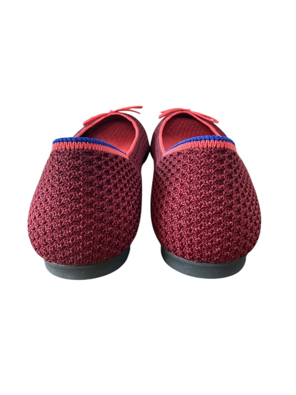 Rothy’s The Ballet Flat Bow Berry Mesh Burgundy/Pink Flats – Sz 9 - Picture 4 of 6